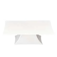 Zicco Polikarbon Teşhir Standı, Ayaklı, 35x35x10,5 Cm, Beyaz