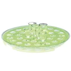 Zicco Shot Servis Standı, Polikarbon Tepsili, 35'li, 42 cm,  Yeşil