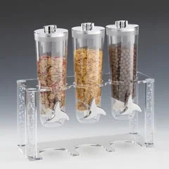 Zicco Standlı Corn Flakes Aleti, 3'lü, 44x17x43 cm, Şeffaf