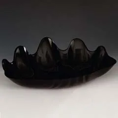 Zicco Teşhir Tabağı, Polikarbon, İstiridye Model, 38x27x5 cm, Siyah
