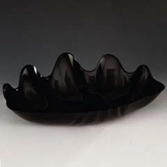 Zicco Teşhir Tabağı, Polikarbon, İstiridye Model, 38x27x5 cm, Siyah