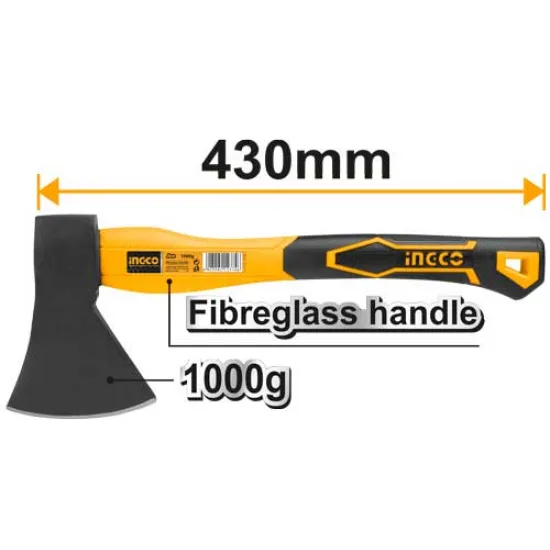 Balta Fiberglass Odun Yarma Yontma Baltası Saplı Nacak 1000g