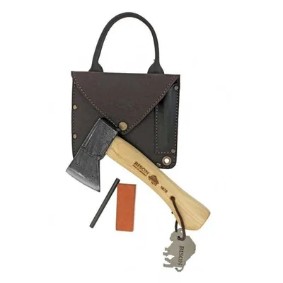 Bison Outdoor Hatchet Mini Balta Deri Çantalı
