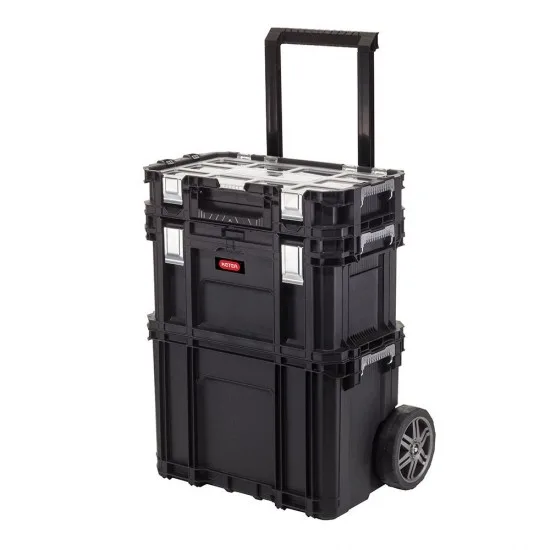 Keter 17203038 Connect Smart Rolling Organizerli 3 Katlı Tekerlekli Takım Çantası