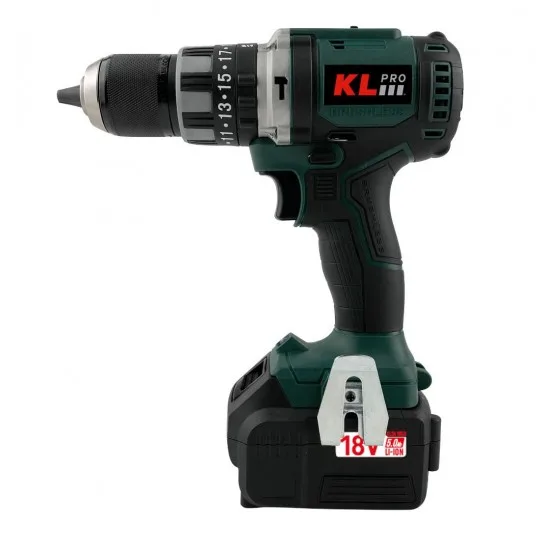 KLPRO Akülü Kömürsüz Profesyonel Darbeli Matkap  KLDM18BH-50 18Volt/5.0Ah Li-ion Çift