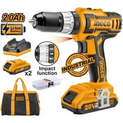 Li-ion Akülü Darbeli Matkap 10 MM 20V 2.0Ah