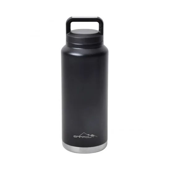 NURGAZ Campout Çift Katmanlı Termos Siyah 1000 ml (NG 163)