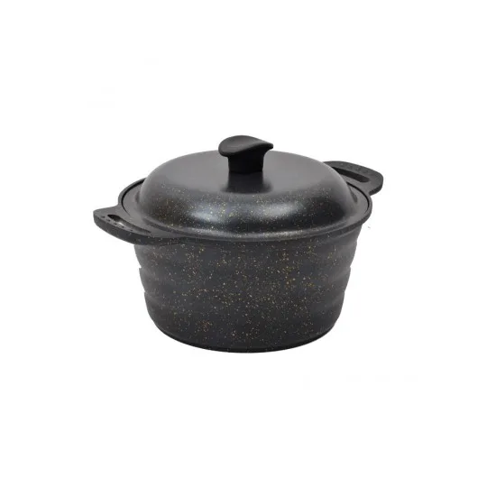 NURGAZ Granit Döküm Kamp Tenceresi 24 cm (NG 179)
