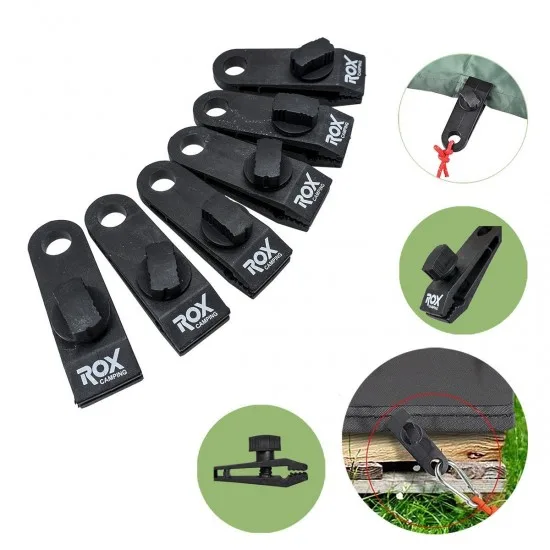 ROX Camping Kamp Çadırı, Tente, Tarp-Branda Klipsi 6 Adet (153CAMP0113)