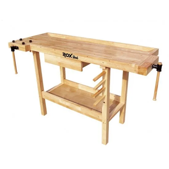 Rox Wood 0110 İki Mengeneli Hobi Ahşap Oyma Marangoz Çalışma Tezgahı 150 cm