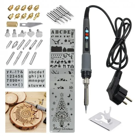 ROX Wood Dijital Isı Ayarlı Ahşap Yakma Seti 46 Parça (153ROX0143)