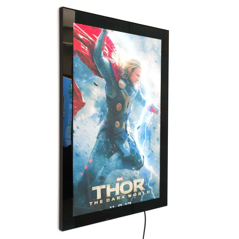 Printec® Mat Siyah Aluminyum Mıknatıslı LED Çerçeve