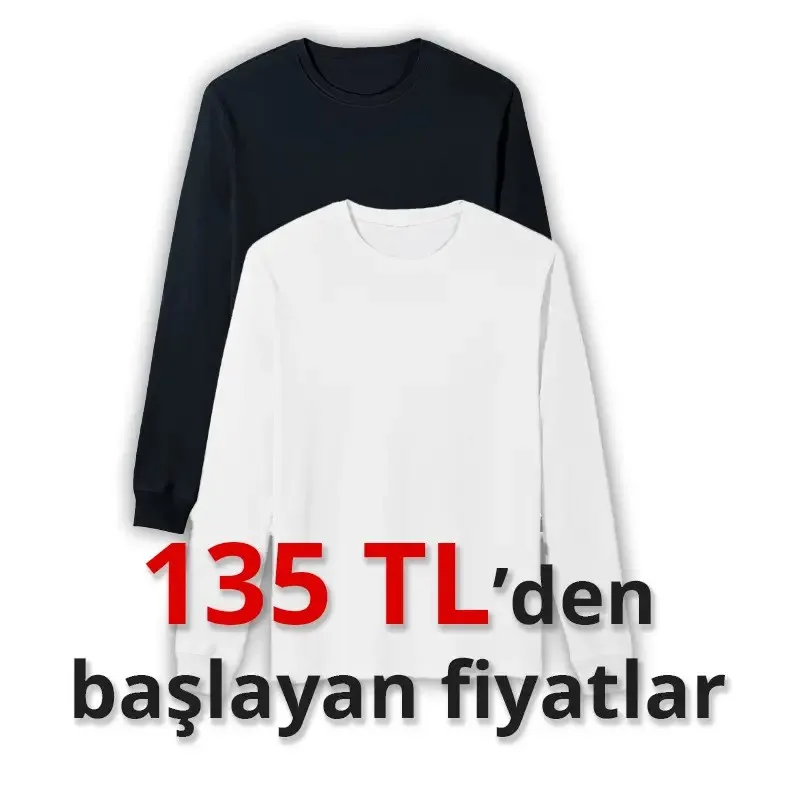Uzun Kollu Tişört 24/1 Penye (Standart Kalıp)