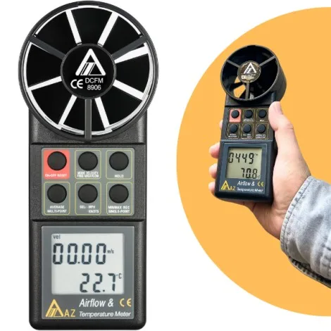 Cem DT 618 Rüzgar Hızı ve Sıcaklık Ölçer Anemometre