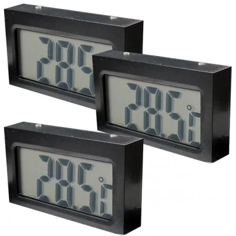 DC-2 Mini Kablolu İç-Dış Termometre Saat (3´ lü Paket)
