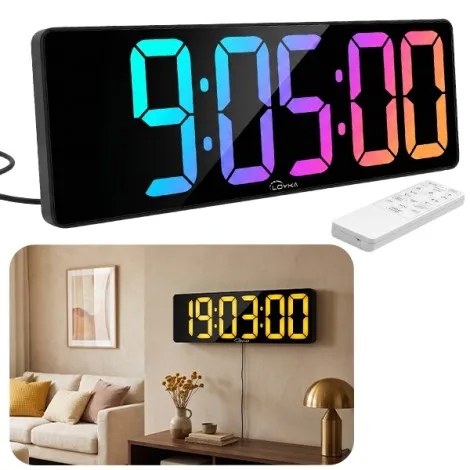Loyka LCDSY75 Siyah Dijital LCD Saat | Tarih, Sıcaklık ve Nem Göstergeli