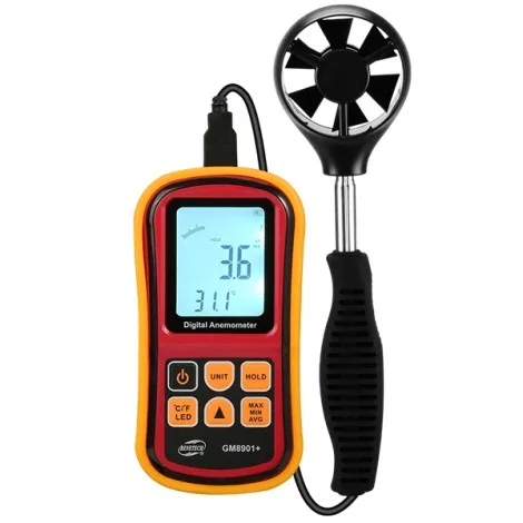 Tenmars TM-4002 Tel Tipi "Hot Wire" Sensörlü Hava Hızı Debi Sıcaklık ve Nem Ölçer