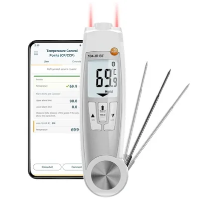 Testo 270 BT + 104-IR BT Kızartma Yağı Kalite Ve Sıcaklık Ölçüm Seti