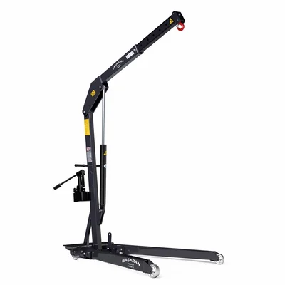 BASARAN 1 Ton Katlanır Hidrolik Vinç - Motor Kaldırma Caraskalı