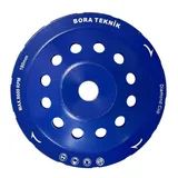 Bora Teknik Tek Sıra Elmas Çanak - Beton Taş Yüzey Silme Temizleme Diski 180 mm - Görsel 1