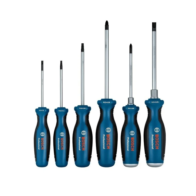 BOSCH Düz Yıldız ve Torx Uçlu Tornavida Takımı 6 Parça