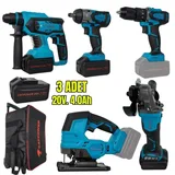 CATPOWER CAT4150 Akülü Kombo 5'Li Set Kömürsüz 20V Li-Ion 4Ah - Görsel 1