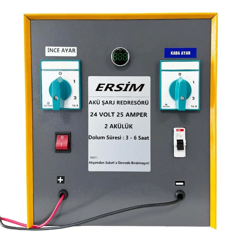 ERSIM Akü Şarj Cihazı 24 V 25 Amper 2 Akülük