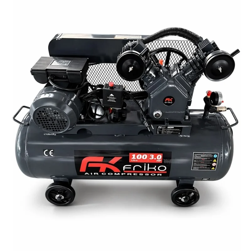 FRIKO 100 LT Çift Piston Hava Kompresörü 8 Bar 220V