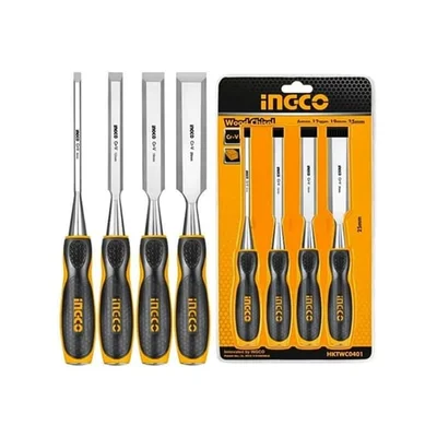 INGCO ING-HKTWC0401 Endüstriyel Ahşap Iskarpela 4'lü Set