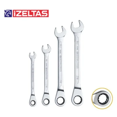 IZELTAS Cırcır Kombine Anahtar Takımı 4 Parça