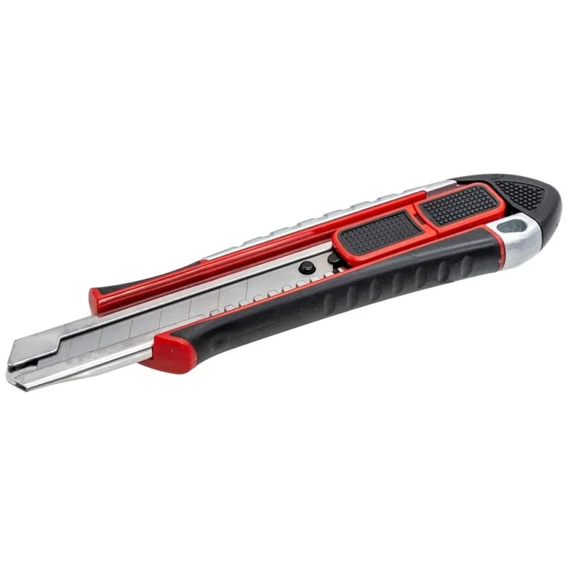 IZELTAS Pro Metal Gövde Emniyetli Otomatik Kilitli Maket Bıçağı 18 mm