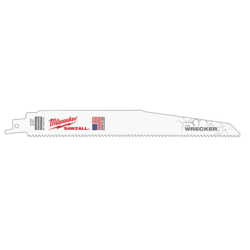 MILWAUKEE 9 x 7/11 Demolıtıon Bi-Metal Kılıç Testere Bıçağı 230 mm 5 Adet