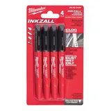 MILWAUKEE Inkzall İnce Uçlu Marker İşaretleme Kalemi 4 Adet - Görsel 1