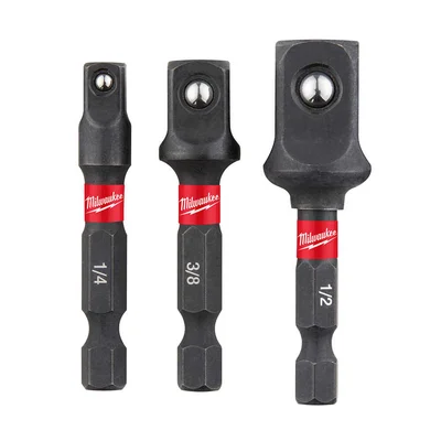 MILWAUKEE Lokma Adaptor Seti HEX 1/4 - 3/8 -1/2 3 Parça