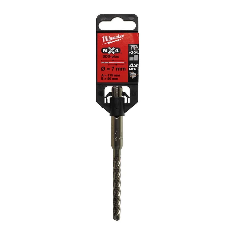 MILWAUKEE SDS-PLUS MX4 Elmaslı Matkap Ucu 7 x 115 mm