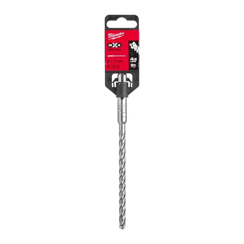 MILWAUKEE SDS-PLUS MX4 Elmaslı Matkap Ucu 7 x 165 mm