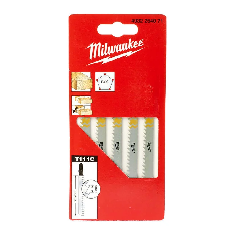 MILWAUKEE T111C Dekupaj Bıçağı Flex Glas 75 mm 5 Adet