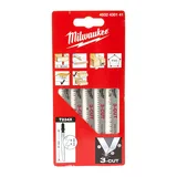 MILWAUKEE T234X Dekupaj Bıçağı Ahşap Hızlı Temiz Kesim 91 mm 5 Adet - Görsel 1