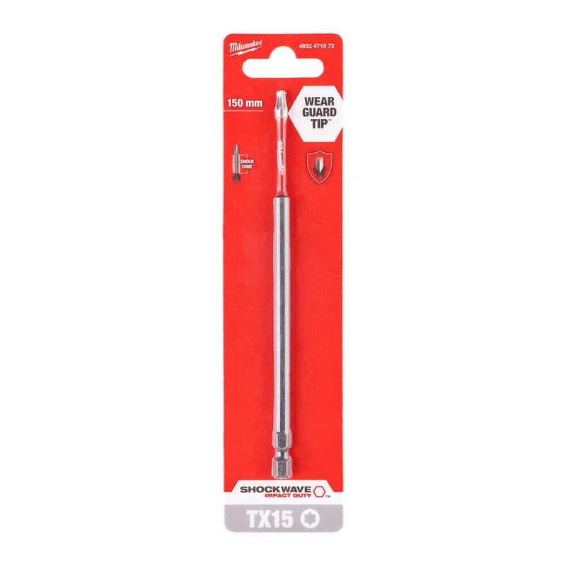 MILWAUKEE TX15 Shockwave Bits Uç 150 mm