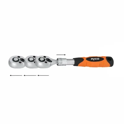 RICO 1/4 Uzatmalı Lokma Cırcır Kolu 72 Diş