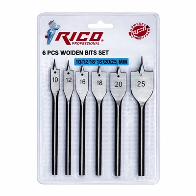 RICO Yaprak Matkap Ucu Takımı 6 Parça