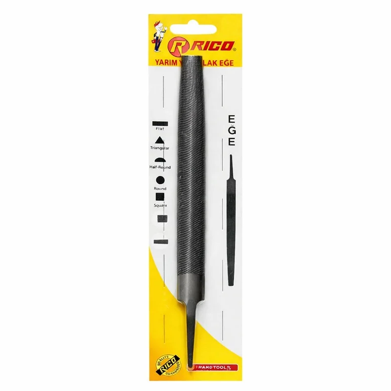 RICO Yarım Yuvarlak Eğe Bilisterli 10 mm