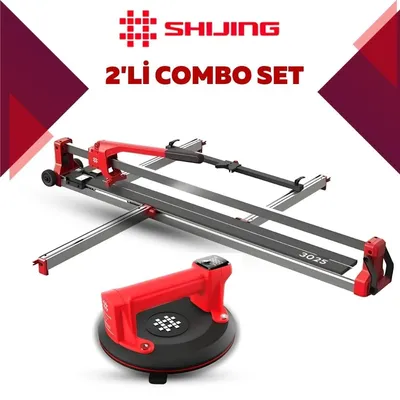 SHIJING TOOLS Manuel Kesici ve Dijital Vantuz 2'li Pro Set