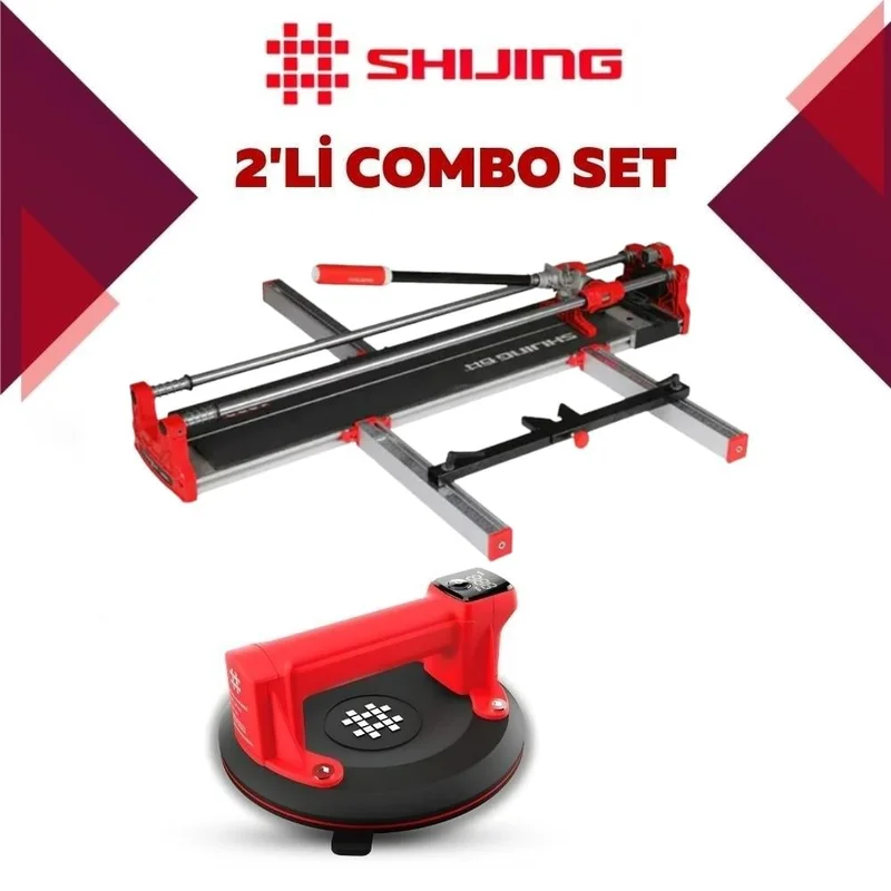 SHIJING TOOLS Manuel Kesici ve Dijital Vantuz 2'li Pro Set
