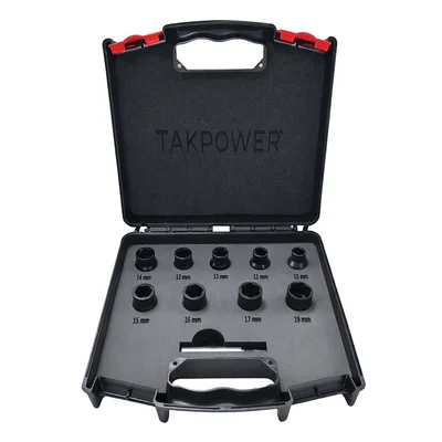 TAKPOWER 1/2 Twist Lokma Seti Hasarlı Cıvata ve Somun Sökme 9 Parça