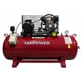TAKPOWER 200 LT Çift Piston Hava Kompresörü 8 Bar 220V - Görsel 1
