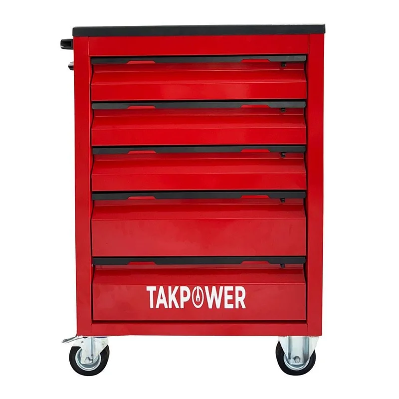 TAKPOWER 5 Çekmeceli Takım Arabası Kırmızı