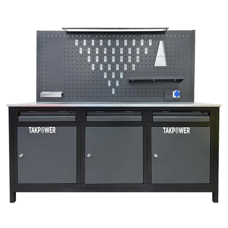 TAKPOWER TTR4414 2 Metre Takım Tezgahı 3 Çekmece 3 Dolaplı