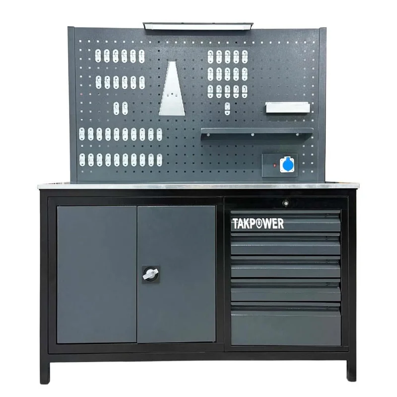 TAKPOWER TTR4417 1.5 Metre Takım Tezgahı 5 Çekmeceli 1 Dolaplı