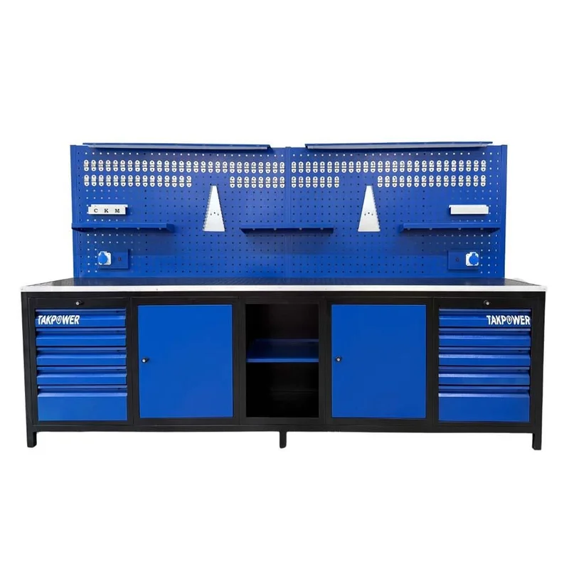 TAKPOWER TTR4430 3 Metre Takım Tezgahı 10 Çekmeceli 2 Dolaplı Ara Bölmeli